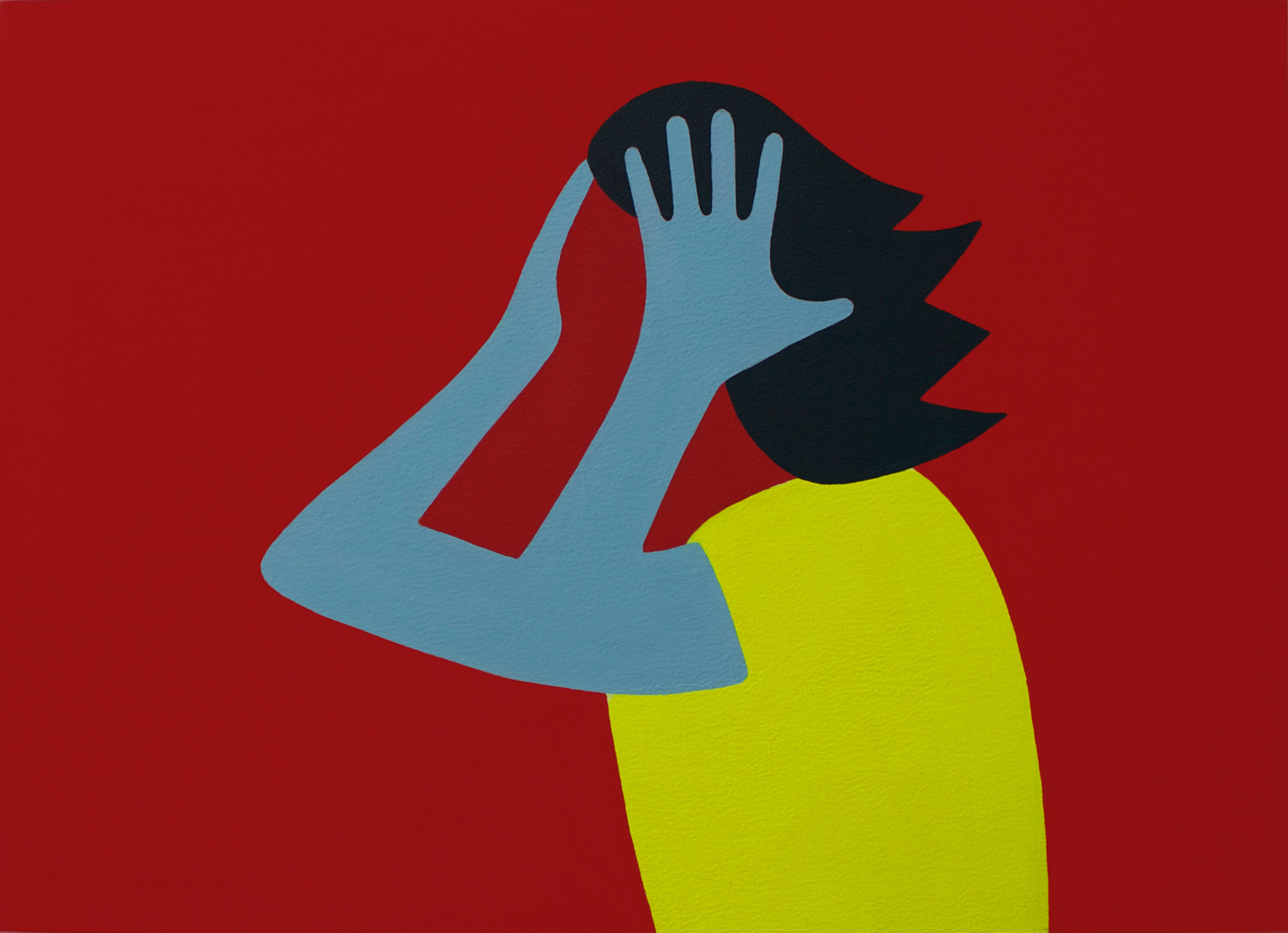"Trying to Push Time Out of Your Mind (from The Snake Pit)", 2011, acrylic and flashe paint on aluminum, 9 x 13 in.